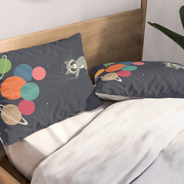 Space Raccoon Pillow Sham Gallery Image 2