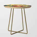 Klimt Style Yellow Roses in Red Vase Side Table Gallery Image 1