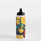 Klimt Style Yellow Roses in Red Vase Water Bottle Gallery Image 3