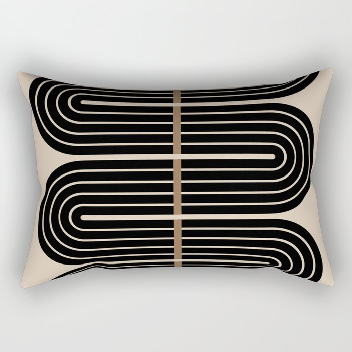 Dusk - Mid Century Modern Abstract Ar Rectangular Pillow Gallery Image 2