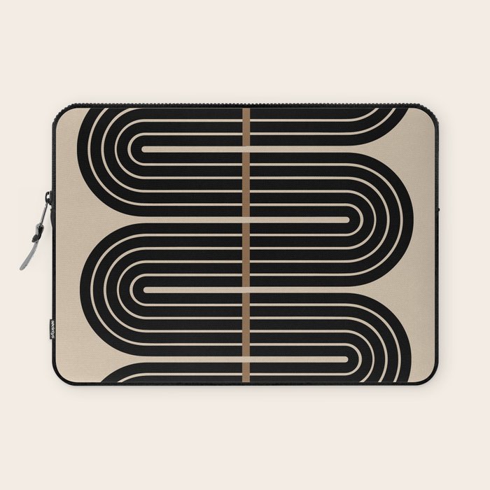 Dusk - Mid Century Modern Abstract Ar Laptop Sleeve Gallery Image 1