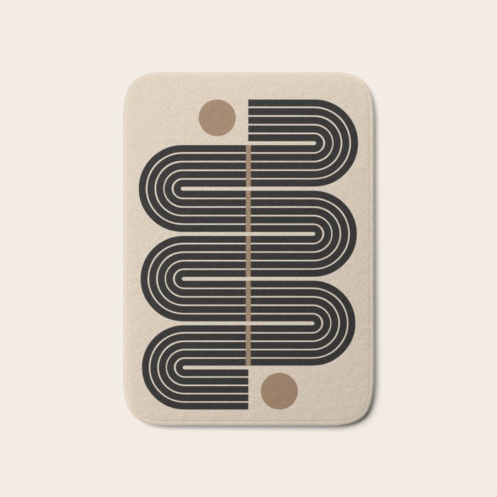 Dusk - Mid Century Modern Abstract Ar Bath Mat Gallery Image 1
