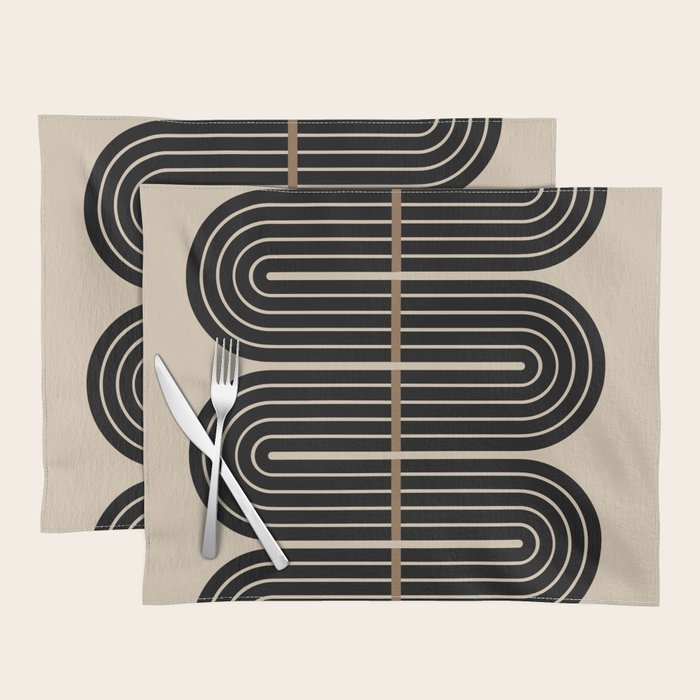 Dusk - Mid Century Modern Abstract Ar Placemat Gallery Image 1