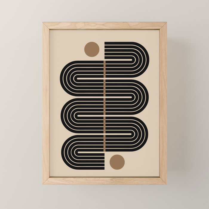 Dusk - Mid Century Modern Abstract Ar Mini Art Print Gallery Image 1