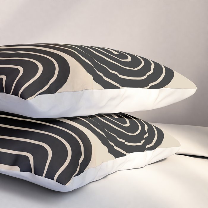 Dusk - Mid Century Modern Abstract Ar Pillow Sham Gallery Image 3