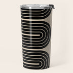 Dusk - Mid Century Modern Abstract Ar Travel Mug Gallery Image 2