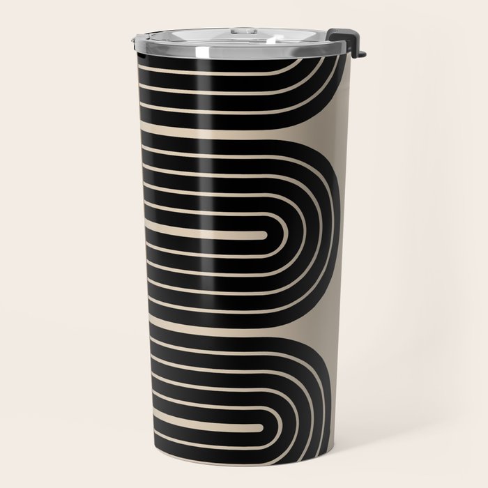 Dusk - Mid Century Modern Abstract Ar Travel Mug Gallery Image 2