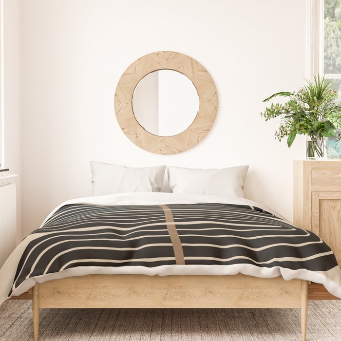 Dusk - Mid Century Modern Abstract Ar Duvet Cover Gallery Image 3