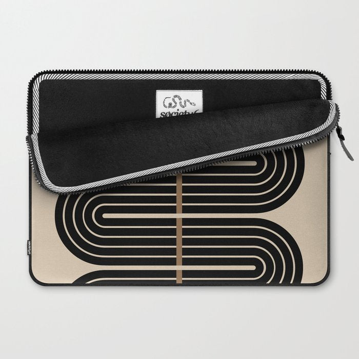 Dusk - Mid Century Modern Abstract Ar Laptop Sleeve Gallery Image 2