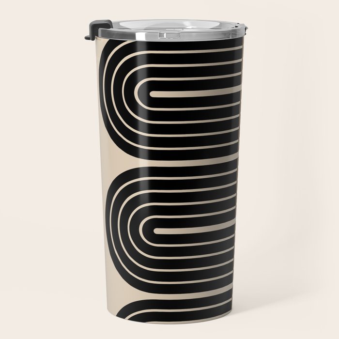 Dusk - Mid Century Modern Abstract Ar Travel Mug Gallery Image 3