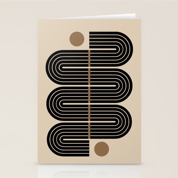 Dusk - Mid Century Modern Abstract Ar Stationery Card Gallery Image 1
