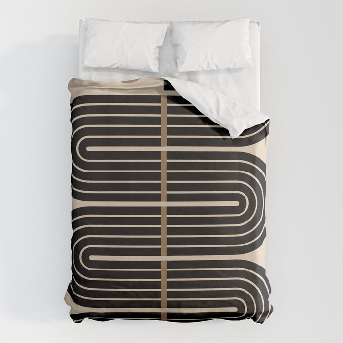 Dusk - Mid Century Modern Abstract Ar Duvet Cover Gallery Image 6