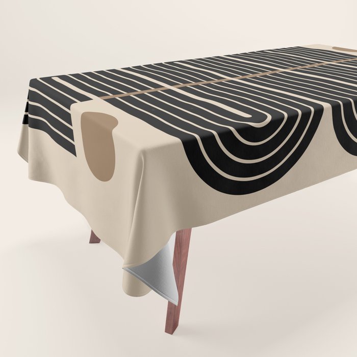 Dusk - Mid Century Modern Abstract Ar Tablecloth Gallery Image 1