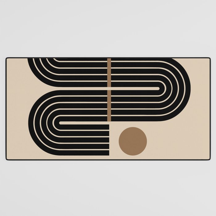 Dusk - Mid Century Modern Abstract Ar Desk Mat Gallery Image 3