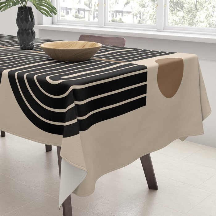 Dusk - Mid Century Modern Abstract Ar Tablecloth Gallery Image 3