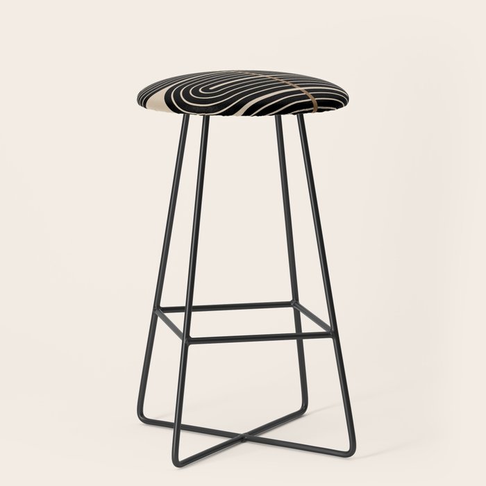 Dusk - Mid Century Modern Abstract Ar Stool Gallery Image 1