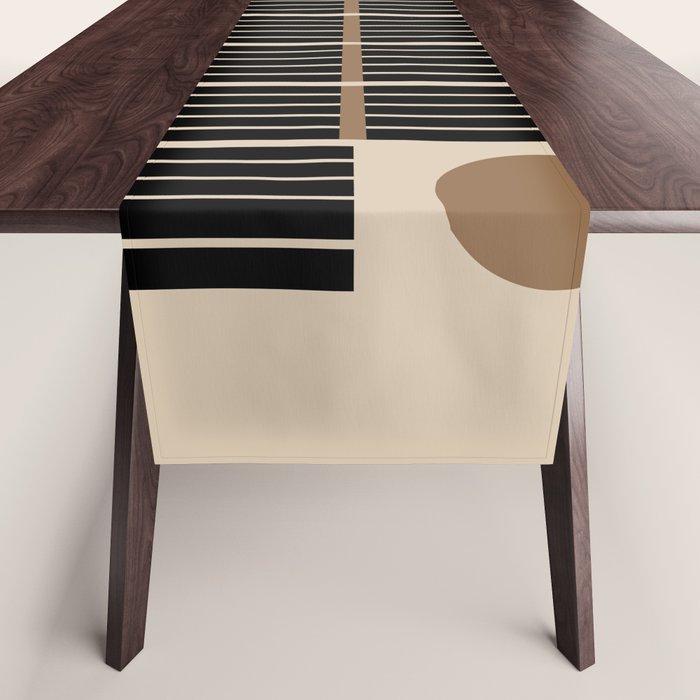 Dusk - Mid Century Modern Abstract Ar Table Runner Gallery Image 1