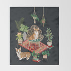 Corgis living room Throw Blanket Gallery Image 2