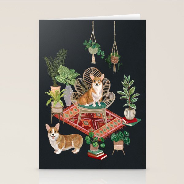 Corgis living room Stationery Card Gallery Image 2