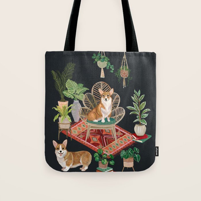 Corgis living room Tote Bag Gallery Image 1