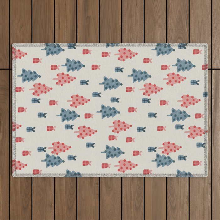 Christmas Trees & Gifts Outdoor Rug Gallery Image 1