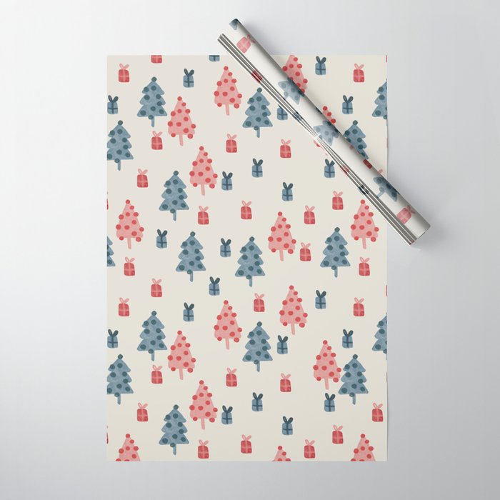 Christmas Trees & Gifts Wrapping Paper Gallery Image 1