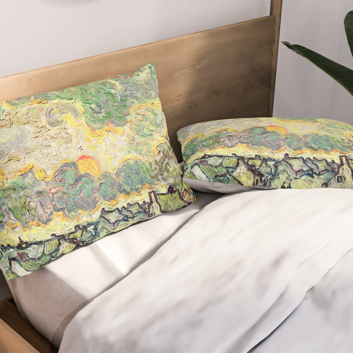 Vincent van Gogh Autumn Landscape Pillow Sham Gallery Image 2