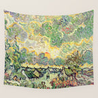 Vincent van Gogh Autumn Landscape Wall Tapestry Gallery Image 4