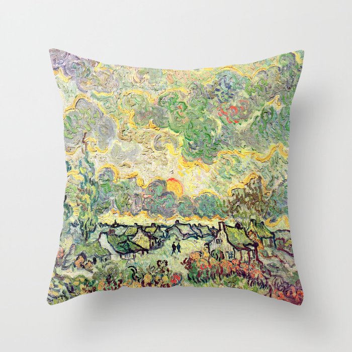 Vincent van Gogh Autumn Landscape Throw Pillow Gallery Image 6