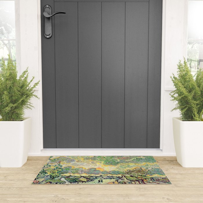 Vincent van Gogh Autumn Landscape Welcome Mat Gallery Image 3