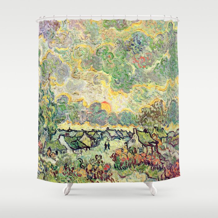 Vincent van Gogh Autumn Landscape Shower Curtain Gallery Image 1