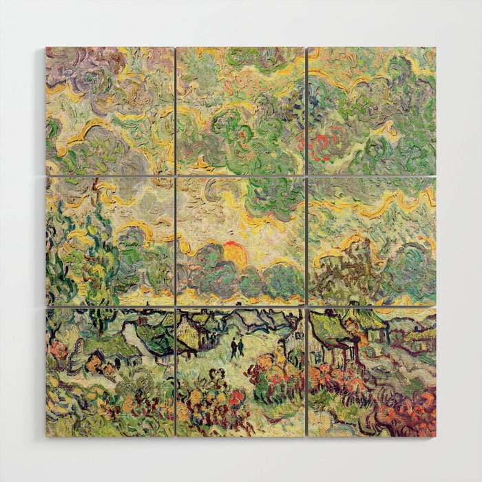 Vincent van Gogh Autumn Landscape Wood Wall Art Gallery Image 1