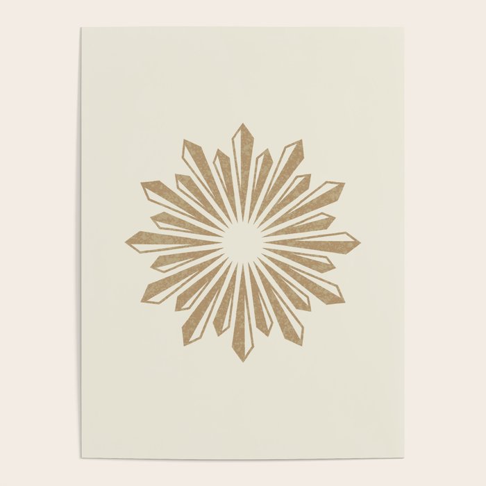 Sunburst Retro 2 - Gold Poster Gallery Image 1