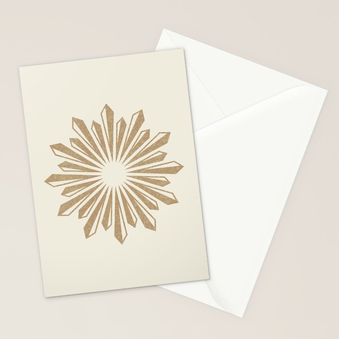 Sunburst Retro 2 - Gold Stationery Card Gallery Image 2