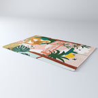 Pet Pals, Animals Lovers Illustration, Travel With Pets Modern Bohemian Painting Rug Gallery Image 3