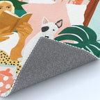 Pet Pals, Animals Lovers Illustration, Travel With Pets Modern Bohemian Painting Rug Gallery Image 4