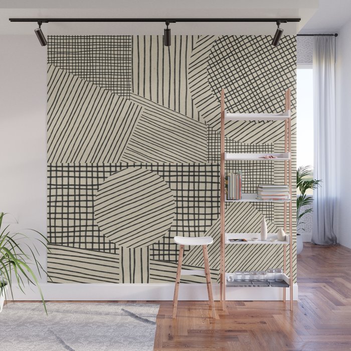 Old Collage Wall Mural Gallery Image 1
