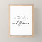In a field of roses she is a wildflower Mini Art Print Gallery Image 1
