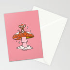 Christmas Mouse on a Mushroom Stationery Card Gallery Image 2
