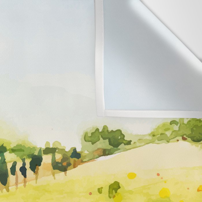 Watercolor Landscape Wall Tapestry Gallery Image 3