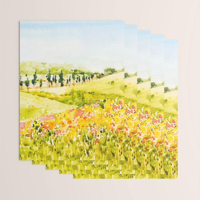 Watercolor Landscape Wrapping Paper Gallery Image 3