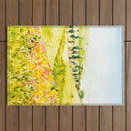 Watercolor Landscape Outdoor Rug Gallery Image 1