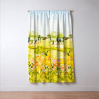 Watercolor Landscape Window Curtain Gallery Image 3