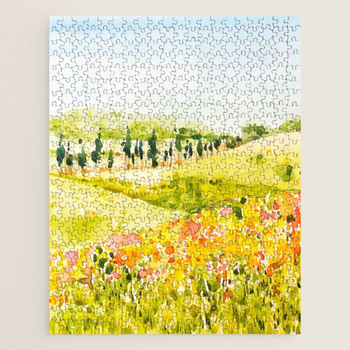 Watercolor Landscape Jigsaw Puzzle Gallery Image 1