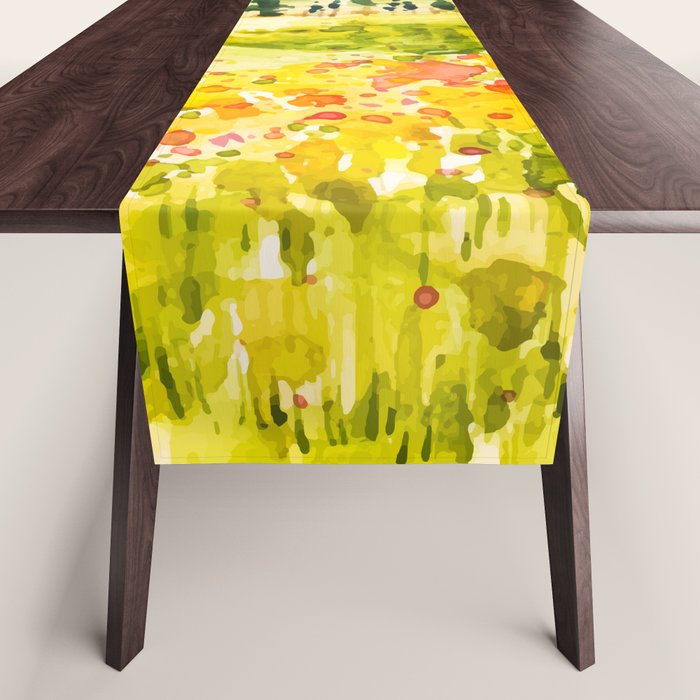 Watercolor Landscape Table Runner Gallery Image 1