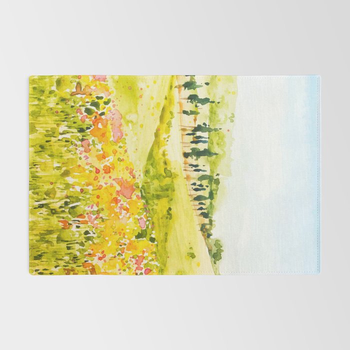 Watercolor Landscape Rug Gallery Image 2