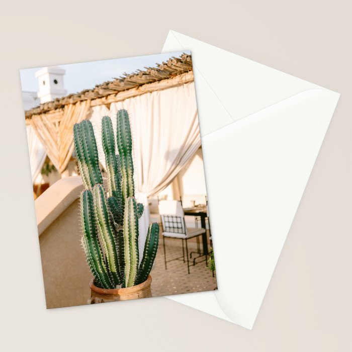 Rooftop Cactus | Morocco Travel Photography Stationery Card Gallery Image 2