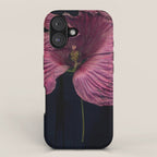 Imperfections Moody Botanical Pink Flower Photograph iPhone Case Gallery Image 1