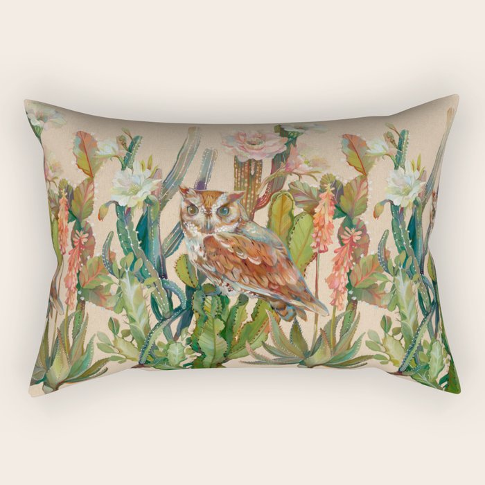 Desert Owl Rectangular Pillow Gallery Image 1