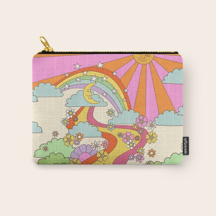 retro hippie boho print  Carry All Pouch Gallery Image 1